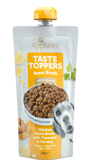 APPLAWS DOG TASTE TOPPERS CHICKEN BONE BROTH 200 ML.