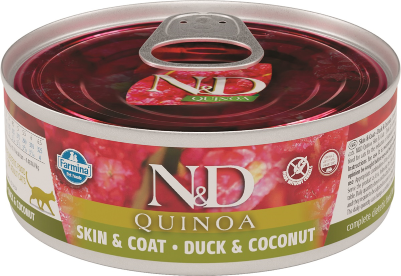 FARMINA N&D QUINOA skin&coat, eend en kokosnoot 80gr