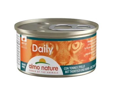 ALMO NATURE DAILY MOUSSE MET TONIJN/KIP 85 GRAM