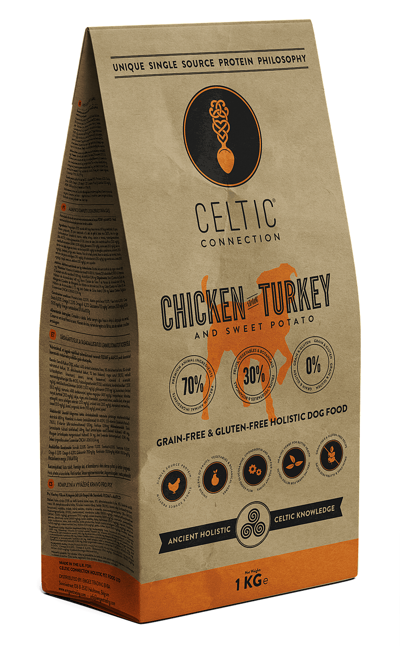 CELTIC DOG CHICKEN WITH TURKEY & SWEET POTATO 1KG