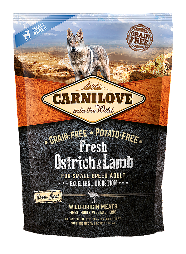 CARNILOVE FRESH OSTRICH&LAMB FOR SMALL DOGS 1,5KG