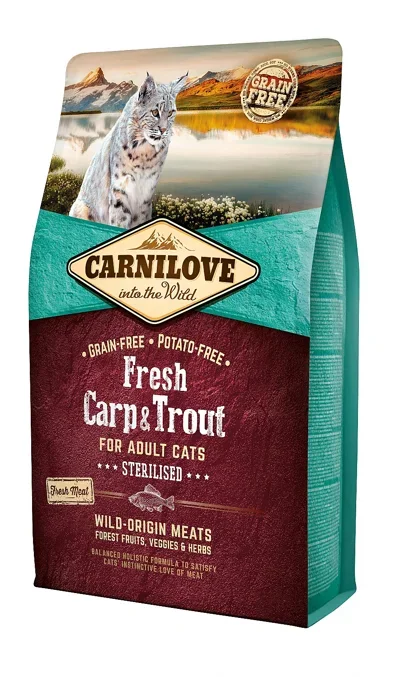 CARNILOVE FRESH CARP & TROUT STERILISED 2KG