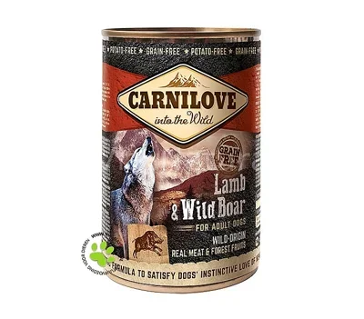 Carnilove dog cans lamb & wild boar 400gr