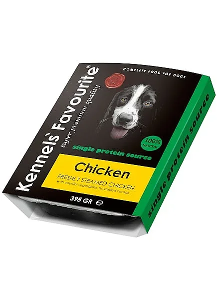 KENNELS FAVOURITE SINGLE PROTEIN STEAMED CHICKEN 395 GR