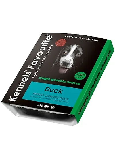 KENNELS FAVOURITE SINGLE PROTEIN STEAMED DUCK 395 GR