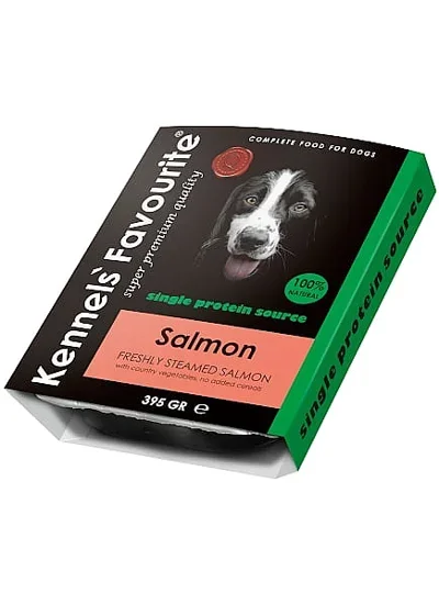 KENNELS FAVOURITE SINGLE PROTEIN STEAMED SALMON 395 GR