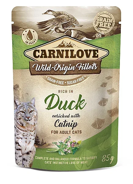 CARNILOVE CAT DUCK POUCH 85GR