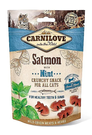 CARNILOVE CRUNCHY SNACK SALMON WITH MINT 50 GR