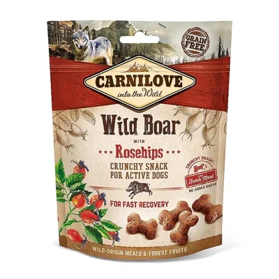 CARNILOVE CRUNCHY SNACK WILD BOAR WITH ROSEHIPS 200 GR