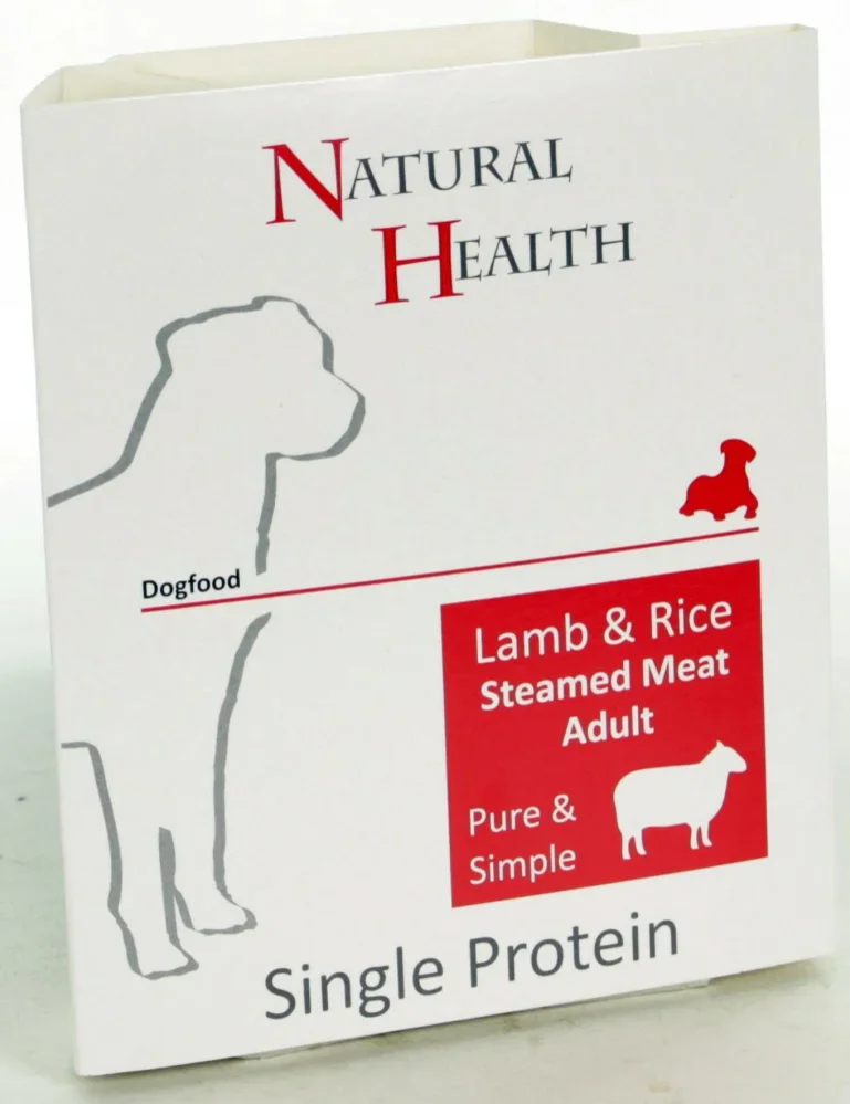 NH Dog steamed P&S lamb&rice 395GR
