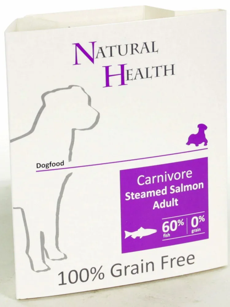 NH DOG STEAMED CARNIVORE SALMON 395 GR