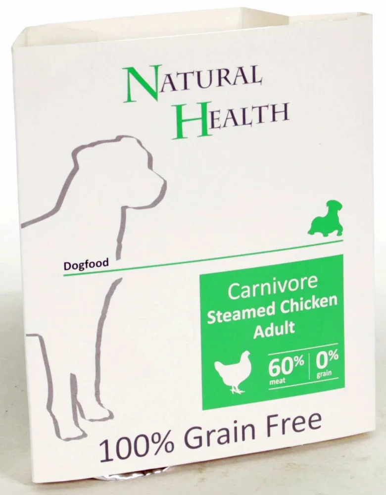 NH DOG STEAMED CARNIVORE CHICKEN 395 GR