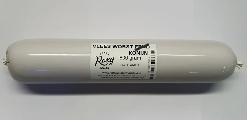 ROXY VLEES WORST KONIJN 800 GRAM