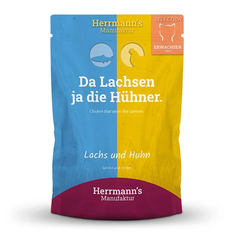 HERMANNS ZALM EN KIP POUCH 100 GRAM